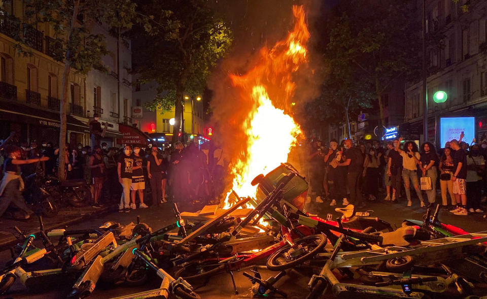 Image: France protests (Mohammad Ghannam / AFP - Getty Images)