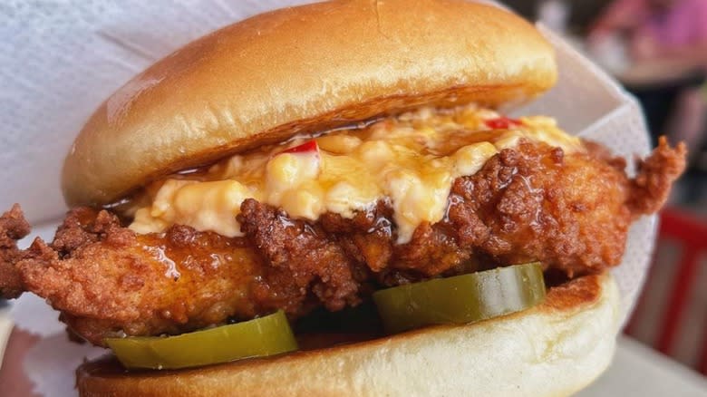 Honey Pepper Pimento Chicken Sandwich