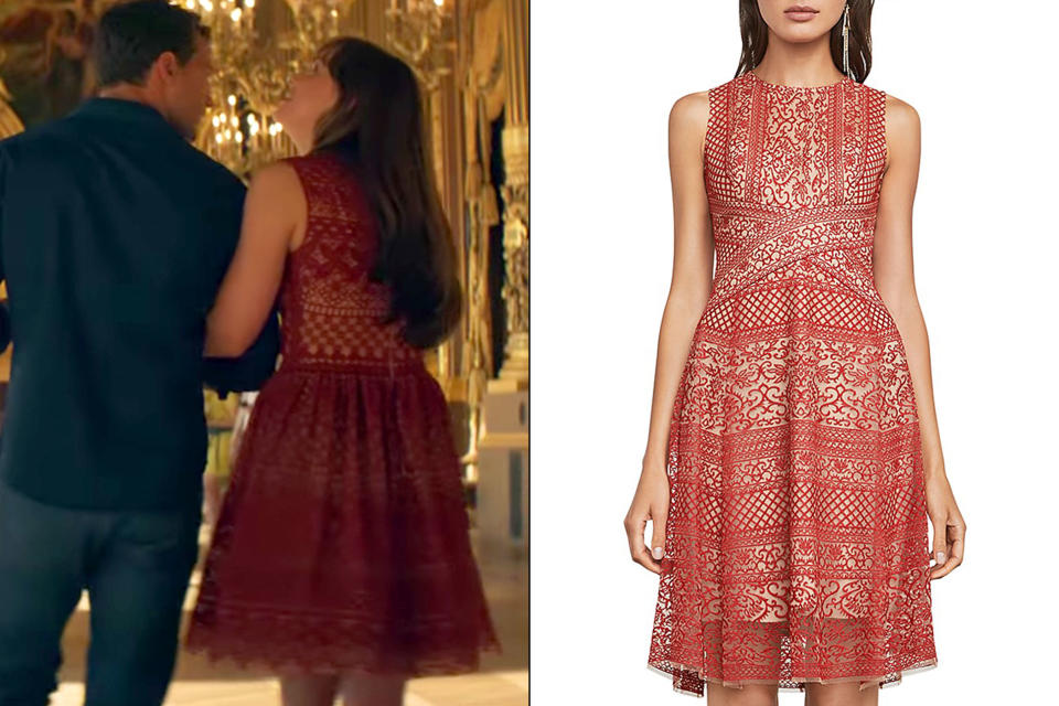 The red lace dress