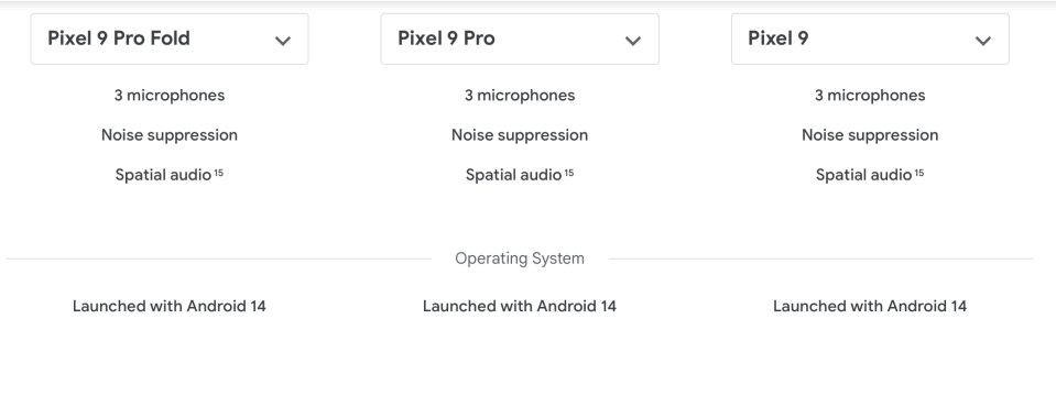 2aa4c8a0-599b-11ef-bbfa-b0289ea03cfd لن يتم إطلاق سلسلة Pixel 9 من Google مع Android 15