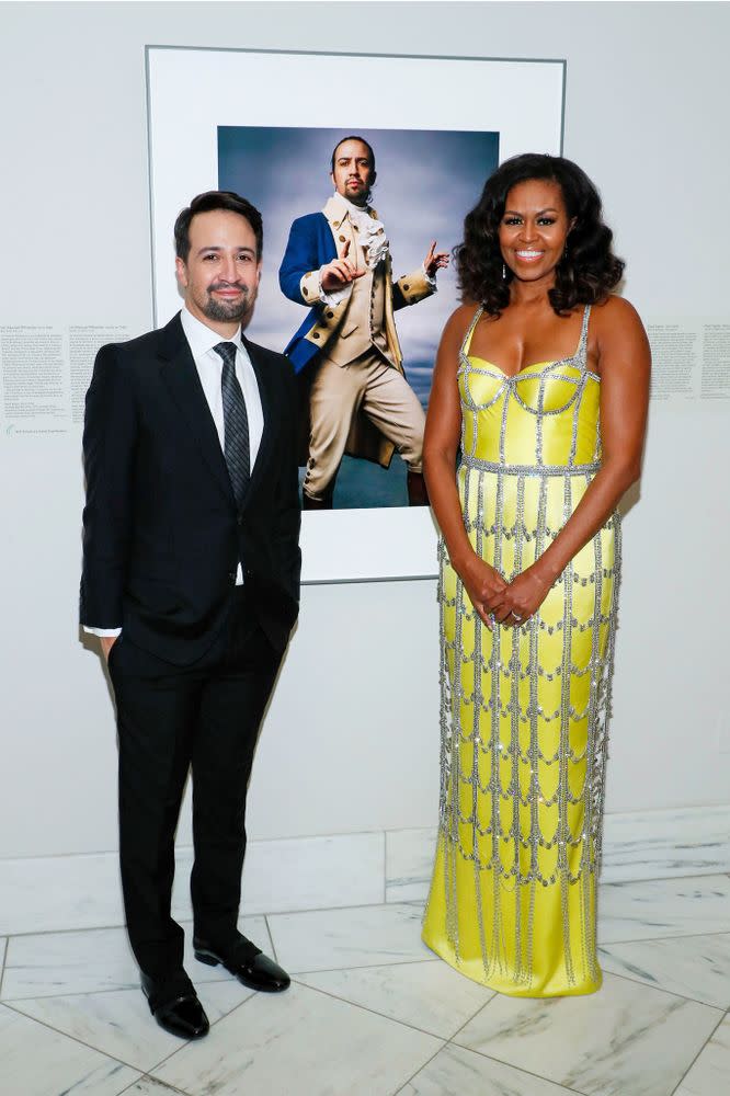 From left: Lin-Manuel Miranda and former First Lady Michelle Obama at the American Portrait Gala on Sunday at the National Portrait Gallery in Washington, D.C. | Paul Morigi/Invision/AP/Shutterstock