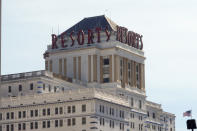 This Oct. 1, 2020 photo shows the exterior of Resorts Casino in Atlantic City, N.J. On Thursday, April 18, 2024, numerous executives from some of the largest gambling companies in America said Atlantic City will soon face threats not only from casinos expected to open in or near New York City, but also from a renewed push for a casino in the northern New Jersey Meadowlands, just outside New York. (AP Photo/Wayne Parry)