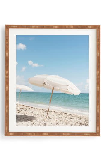 Beach Umbrella Framed Wall Art