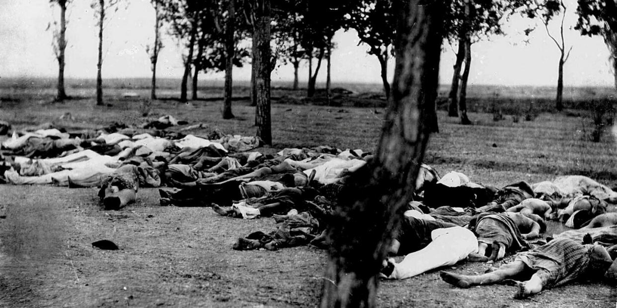 Arméniens assassinés par les Turcs en 1915. Ce génocide n’est toujours pas reconnu par Ankara. - Credit:Alamy/ABACA