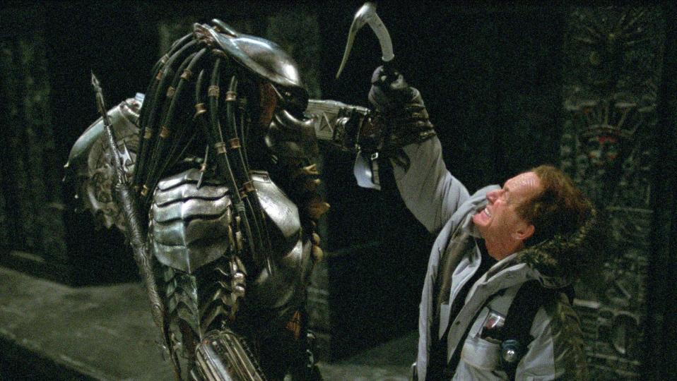 Lance Henriksen appeared alongside extra-terrestrial beasties in Alien vs. Predator. (20th Century Studios/Alamy)