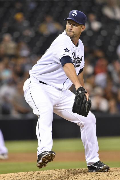 Jason Lane pitched 3 1/3 scoreless innings in his return to the majors. (Getty Images)