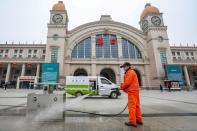 <p>La station de train Hankou fermée au public</p>