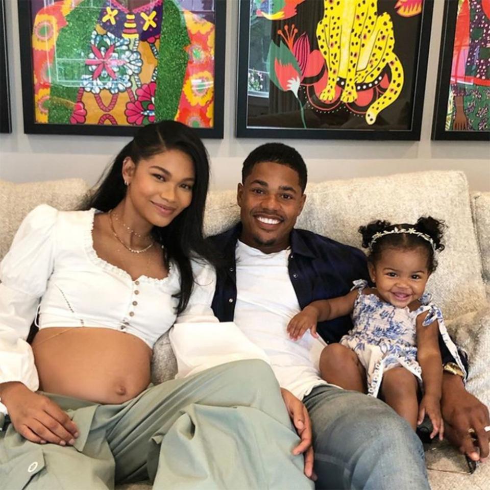 Chanel Iman (L) and Sterling Shepard with daughter Cali | Chanel Iman/Instagram