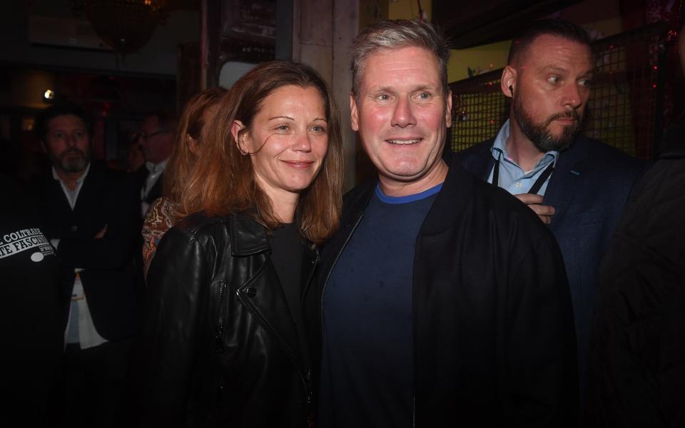 The Daily Mirror party at the Labour Party conference, attended by an unmasked Keir Starmer - Eddie Mulholland