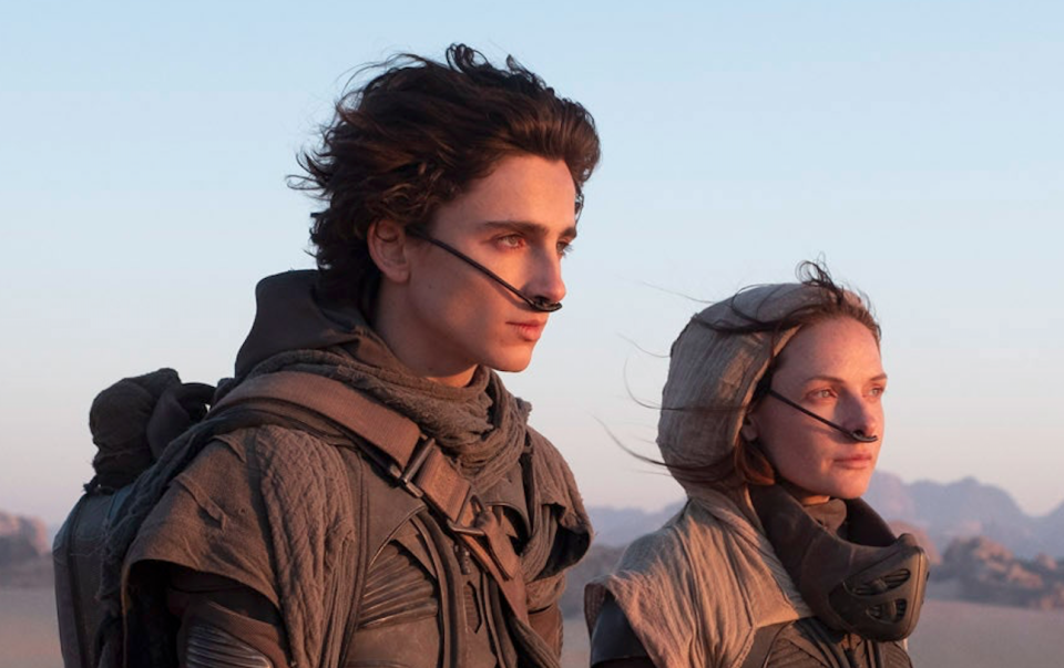 Timothée Chalamet and Rebecca Ferguson in "Dune" (Warner Bros.)