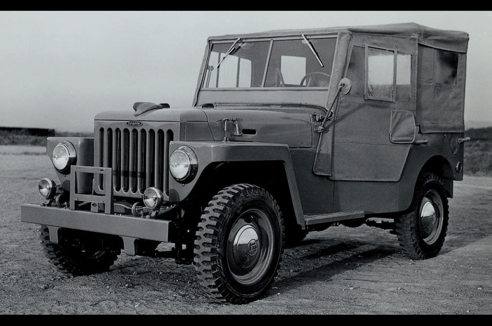 <p>Along with the <strong>Nissan Patrol</strong>, the Toyota Land Cruiser bears one of Japan's oldest SUV nameplates. The Land Cruiser name was applied for the first time in 1954 to the vehicle previously known as the <strong>BJ</strong>. This had been developed for use by the Japanese National Police Reserve, and combined a truck <strong>chassis</strong>, a <strong>3.4-litre six-cylinder</strong> engine previously used in Toyota <strong>saloons</strong> and a new <strong>four-wheel drive</strong> system.</p><p>By 2018, Land Cruisers were being built in Japan, Kenya and Portugal and sold in approximately 170 countries on every continent except Antarctica. The latest version was given its world premiere in June 2021.</p>