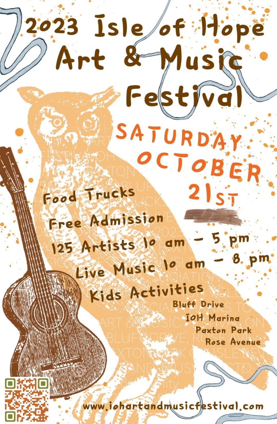 Isle of Hope Music and Art Festival 2023 Event Poster.