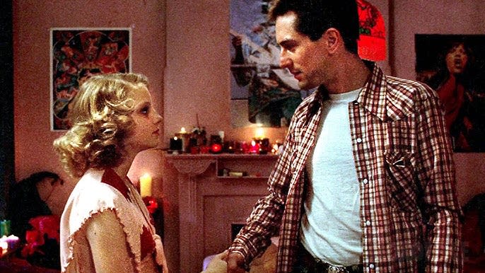 Jodie Foster and Robert De Niro in Taxi Driver.