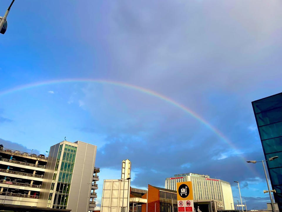 Photo of a double rainbow above London, UK