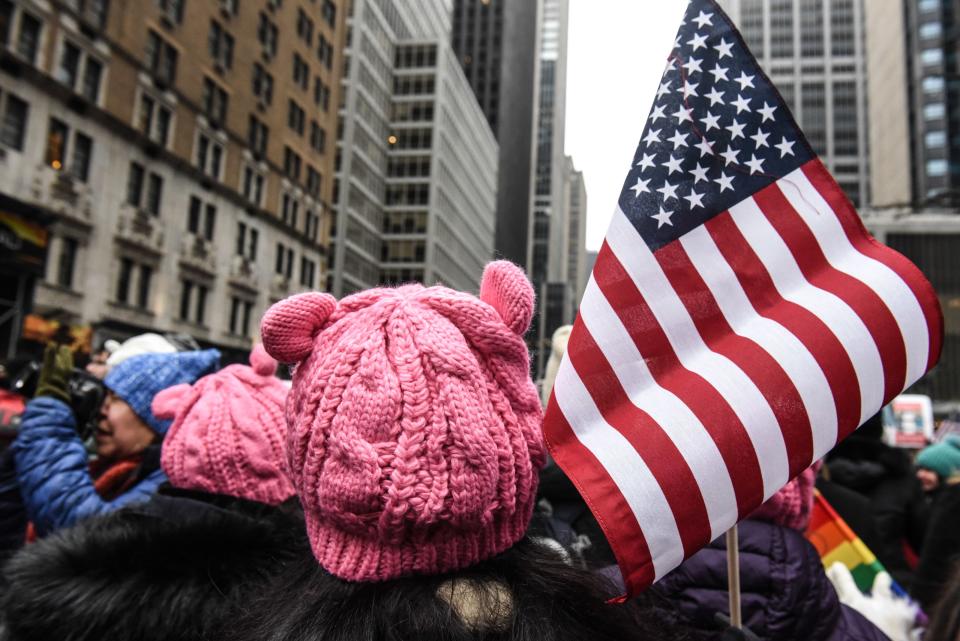 <h1 class="title">Annual Women's March Takes Place In Cities And Towns Across The Country</h1><cite class="credit">Stephanie Keith/Getty Images</cite>