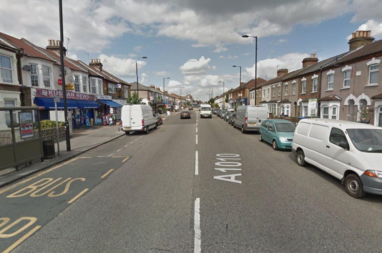 Two women were rushed to an east London hospital after being hit in Bury Street: Google