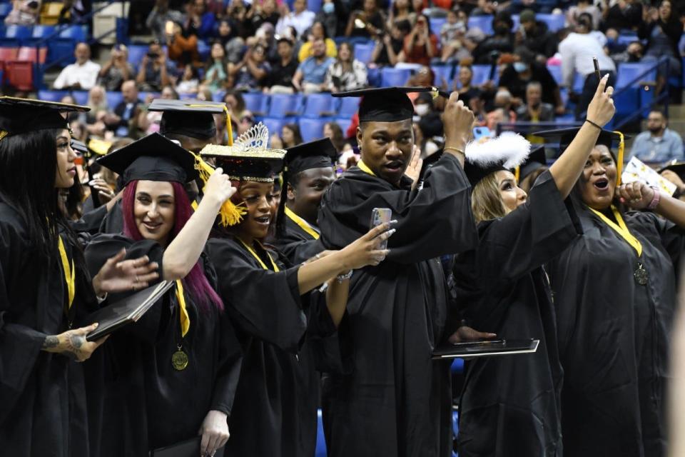 Fayetteville Technical Community College graduates turn their tassels on May 13, 2022.