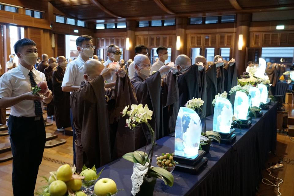 2023年8月30日中元節，靜思精舍舉辦七月吉祥月祈福會。