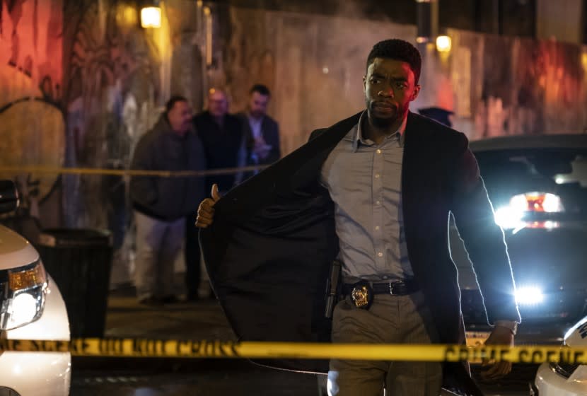 Chadwick Boseman stars in "21 Bridges." Credit: Matt Kennedy/STXfilms