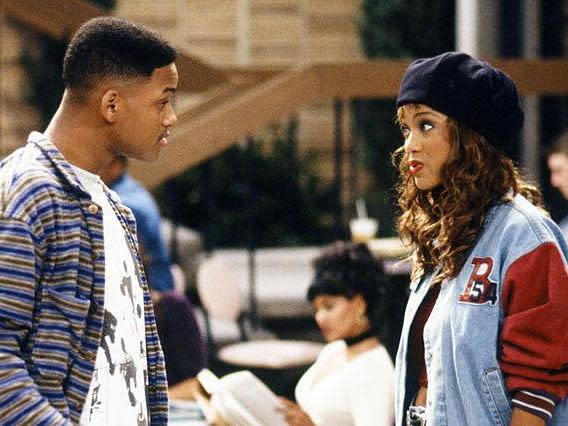 Will Smith as Will and Tyra Banks as Jackie Ames in Fresh Prince of Bel-Air: NBCUniversal