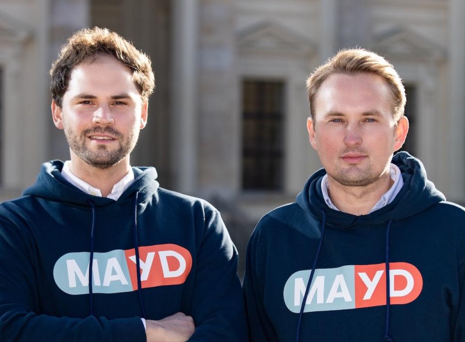 Hanno Heintzenberg und Lukas Pieczonka (rechts) haben schon zusammen das Immobilienportal McMakler aufgebaut. Jetzt liefern sie Medikamente.