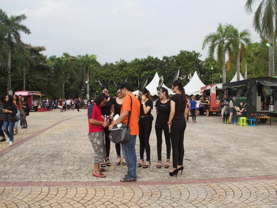 Mysterious ladies in black bunny costumes are spotted wandering around Klang Valley area