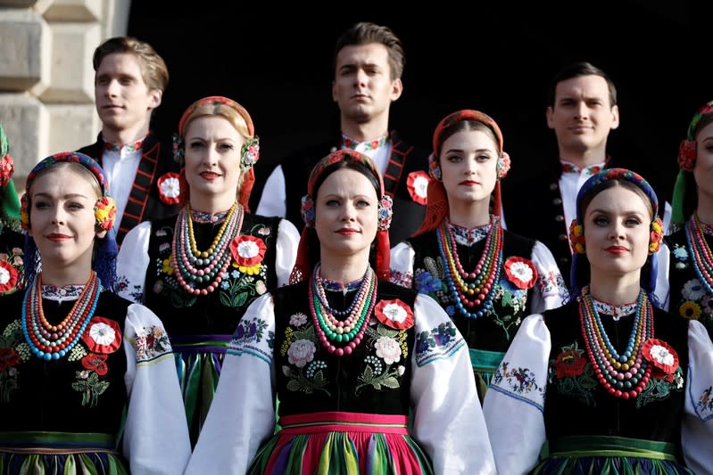 People mark the National Independence Day in Warsaw