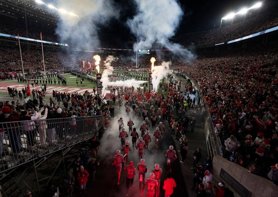 The announced attendance for Ohio State's home game against Michigan State was 105,137.