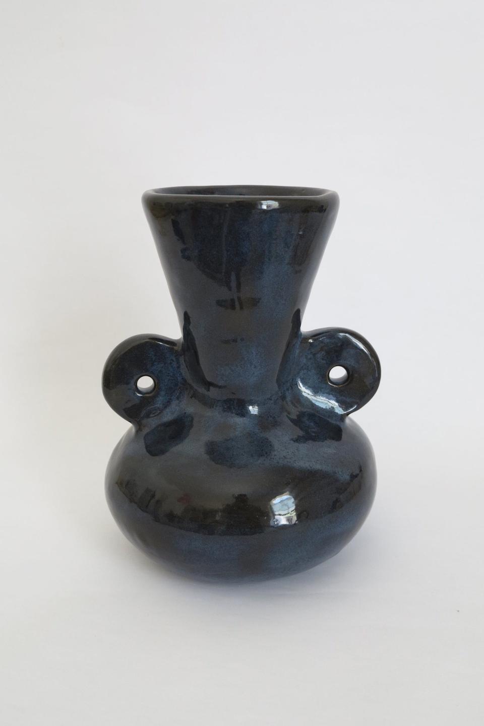 2) Navy Blue Vase