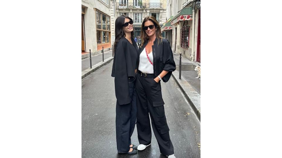 Kaia Gerber and Cindy Crawford touched down in Paris while acting as Omega brand ambassadors