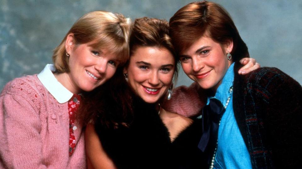 Mare Winningham with Demi Moore and Ally Sheely, 1985