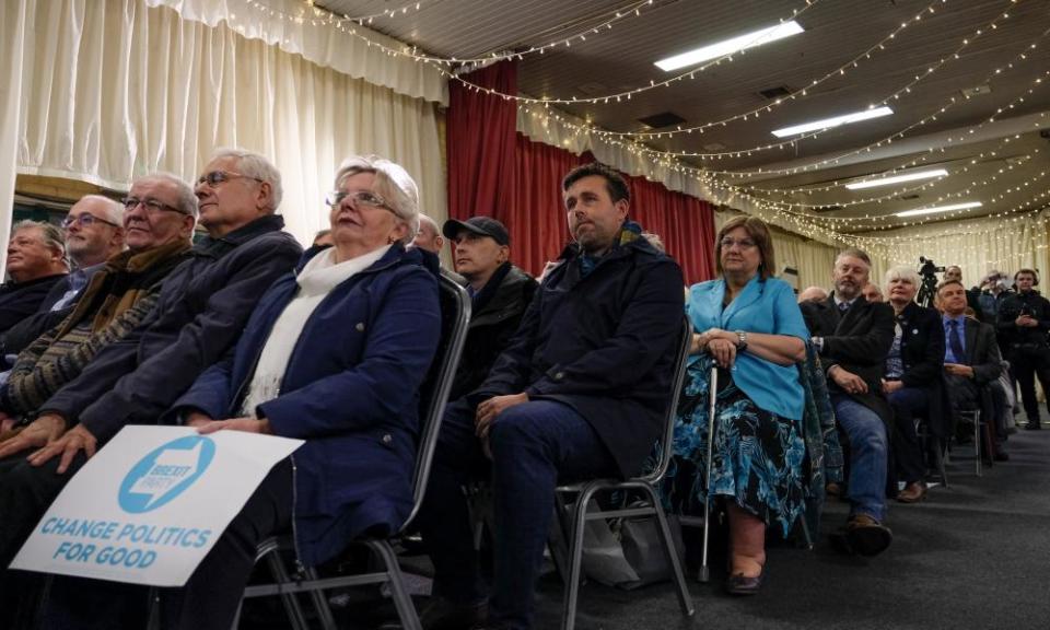 A Brexit party rally in Hull, UK