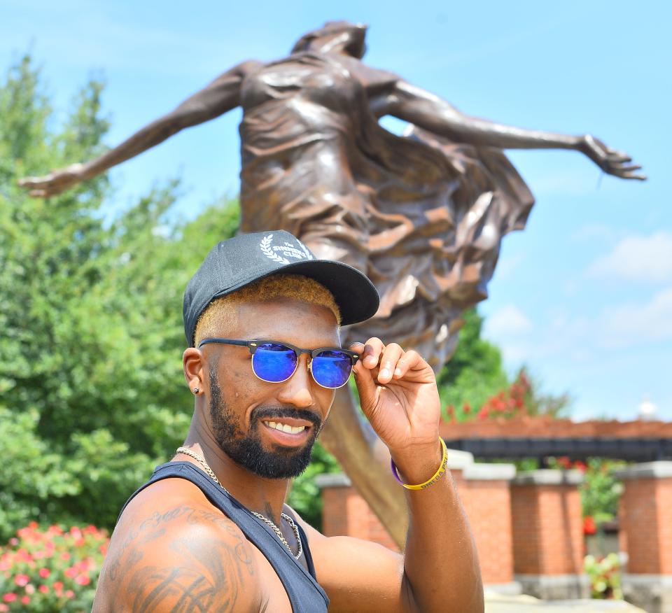 Kian Lewis, is a Spartanburg native and contestant on the new HBO Max reality show, FBoy Island.  Here he takes a moment to visit landmarks in the heart of Spartanburg.