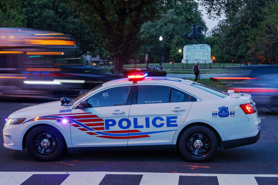 A police vehicle is seen at Washington Circle in Foggy Bottom in Washington, D.C. on Sept. 06, 2023. (Craig Hudson / The Washington Post via Getty Images file)