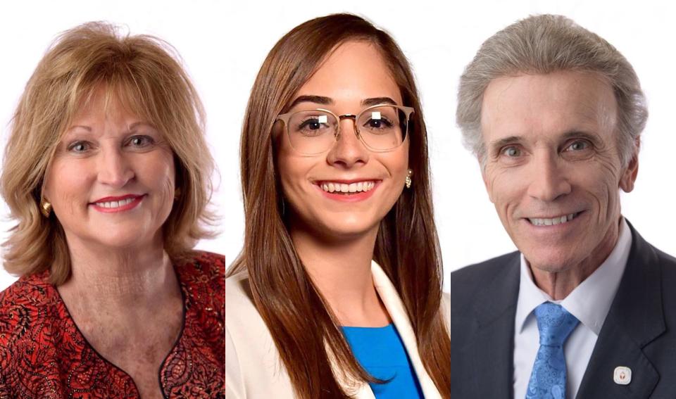 Three Palm Beach County school board members who will not run for re-election in 2024: Barbara McQuinn, who represents Jupiter and Palm Beach Gardens; Alexandria Ayala, who represents Greenacres and Palm Springs; and Frank Barbieri, who represents Boca Raton.