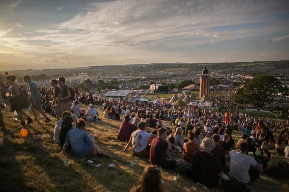 People gather to watch the sun set in 2014 (Getty Images)