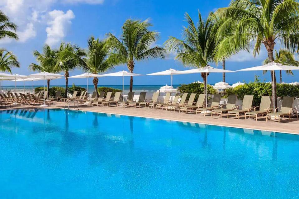 One of three pools at the Southernmost Beach Resort in Key West. Two of the pools have bars with food, wine, beer and cocktails.