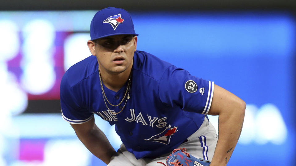 Roberto Osuna hasn’t pitched for the Blue Jays since May 6, and now it looks like he’ll have to wait a lot longer. (AP Photo)