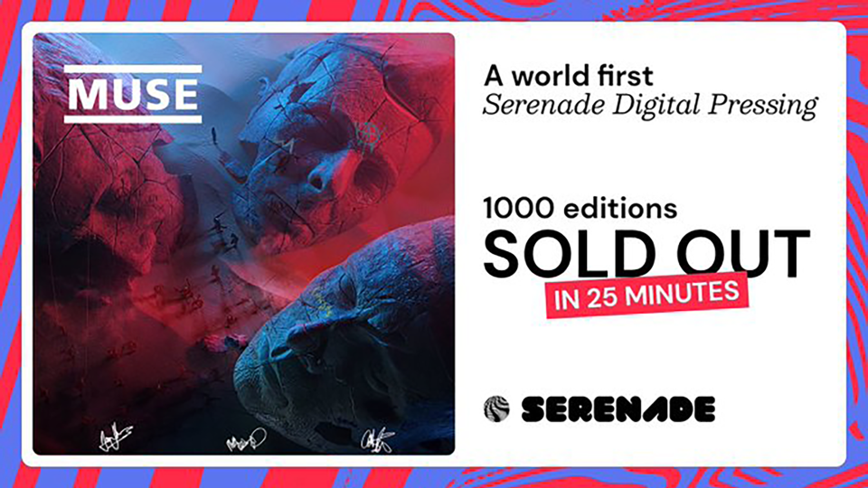 Muse made history selling out 1,000 chart-accredited NFTs (Source: Serenade)