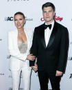 The couple walked their first red carpet together since the birth of their son Cosmo four months prior. "It's been wonderful," Johansson said when asked about parenthood at the 35th Annual American Cinematheque Awards. "I'm in a 'baby bliss bubble.'"