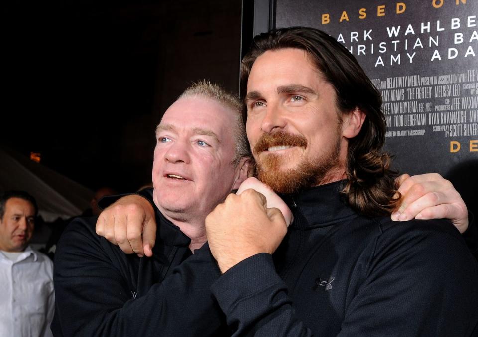 Dicky Eklund and Christian Bale