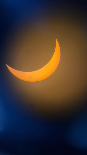 View of the April 8 eclipse from a telescope in Georgetown, Texas. (Courtesy: Jakob Regino)