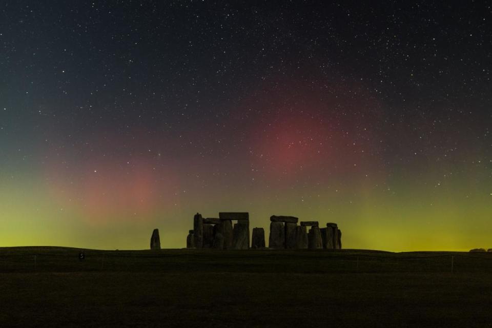 Northern Lights photographed over Stonehenge