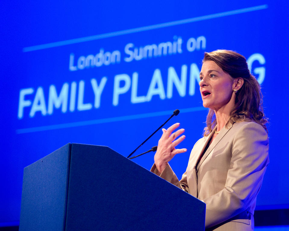 French Gates presenting at a family-planning summit in London on July 11, 2012<span class="copyright">Rune Hellestad—Bill & Melinda Gates Foundation</span>