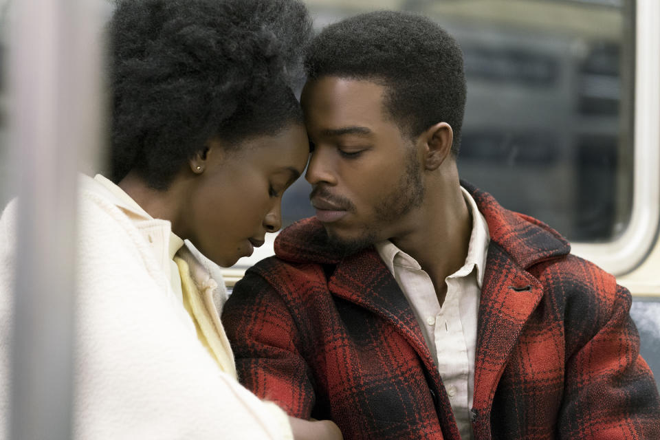 KiKi Layne (Tish) and Stephan James (Fonny) are a struggling couple in the movie (Credit: Annapurna Pictures)