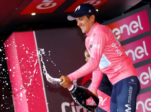 Ecuador's Richard Carapaz celebrated his 26th birthday in the Giro d'Italia pink jersey