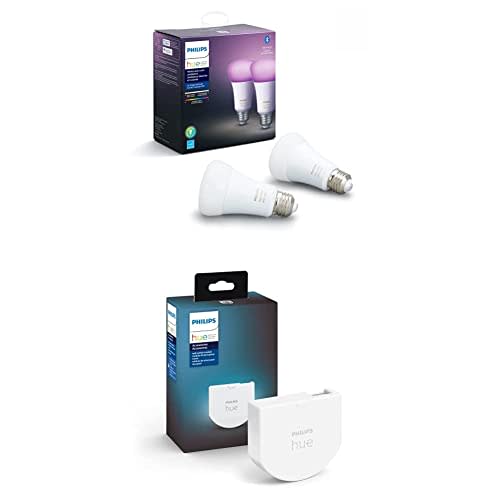 Hue 2-pack A19 E26 60W LED Bulbs White and Colour Ambiance | Philips Hue US