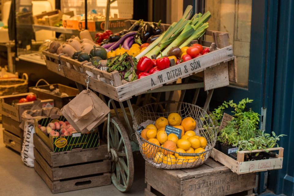 <p>Fresh to death: the Giddy Grocer’s vegetable cart</p> (Giddy Grocer )
