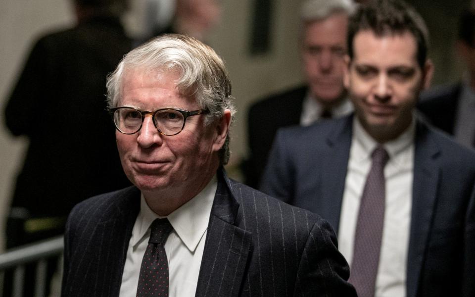 Manhattan District Attorney Cyrus Vance, Jr. departs New York Criminal Court during the Weinstein trial