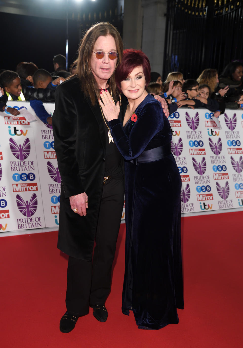 LONDON, ENGLAND - OCTOBER 30:  Ozzy Osbourne and Sharon Osbourne attend the Pride Of Britain Awards at the Grosvenor House on October 30, 2017 in London, England.  (Photo by Karwai Tang/WireImage)